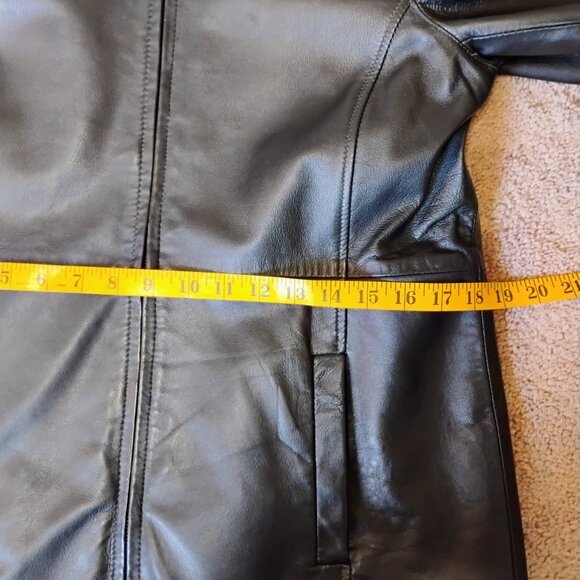 Woman's Style & and Co Genuine Leather Jacket Petite Casual Formal - Picture 12 of 12